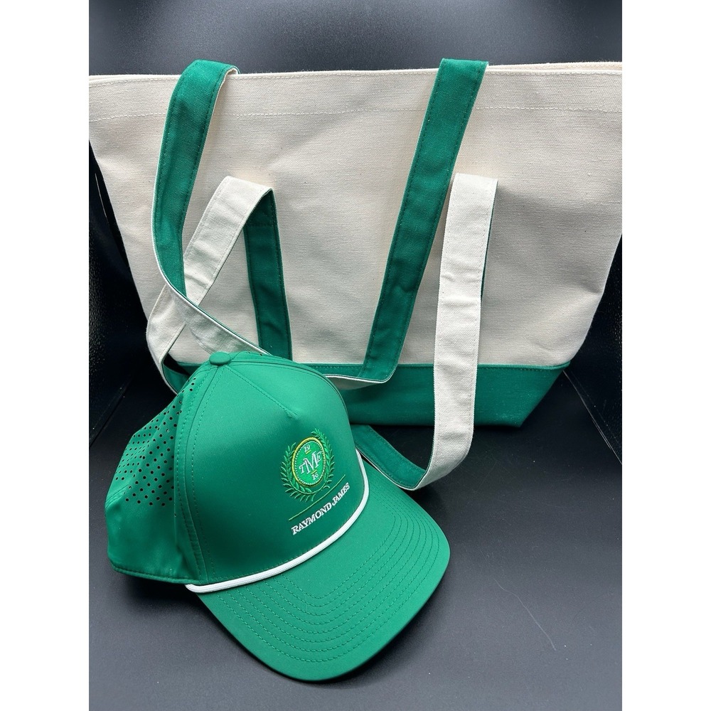 Raymond James TME 26 Promotional Set Masters Green Rope Golf Hat & Tote Bag - Picture 6 of 6